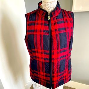 Red and Blue large checkered quilted women’s vest